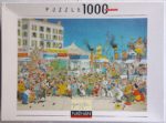 Image of the puzzle 1000, Nathan, A Game of Pétanque, by Albert Dubout, Sealed Bag, Picture of the box