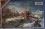 Image of the puzzle 5000, Falcon, Village in Winter, Joos de Momper, Factory Sealed, Picture of the box