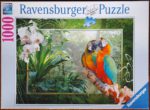 Image of the puzzle 1000, Ravensburger, Cozy Macaws, by Walter Pepperle, Complete, Picture of the box