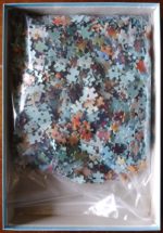Image of the puzzle 1500, Jumbo, A Mad Tea Party, by Scott Gustafson, Complete, Picture of the bag
