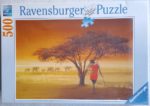 Image of the puzzle 500, Ravensburger, African Masai, by Leon Wells, Factory Sealed, Picture of the box