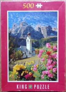 Image of the puzzle 500, King, Dolomites, Italy, Complete, Picture of the box