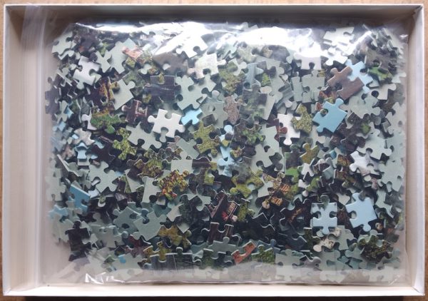 Image of the puzzle 800, Ravensburger, Black Forest House, Complete, Picture of the bag
