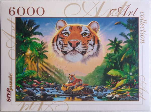 Image of the puzzle 6000, Step, The Majestic Tiger, Factory Sealed, Picture of the box