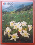 Image of the puzzle 1500, MB, Alpine Flowers, by David Muench, Factory Sealed, Picture of the box