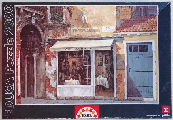 Image of the puzzle 2000, Educa, Le Troubadour, by Viktor Schvaiko, Factory Sealed, Picture of the box