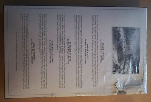 Image of the puzzle 5000, Falcon, Village in Winter, Joos de Momper, Factory Sealed, Picture of the back