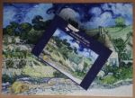 Image of the puzzle 1000, Bluebird, Thatched cottages at Cordeville, by Vincent van Gogh, Complete, Picture of the box