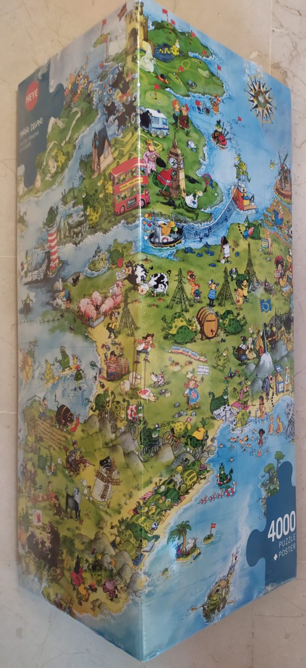 Image of the puzzle 4000, Heye, United Dragons of Europe, Marino Degano, Factory Sealed, Picture of the box