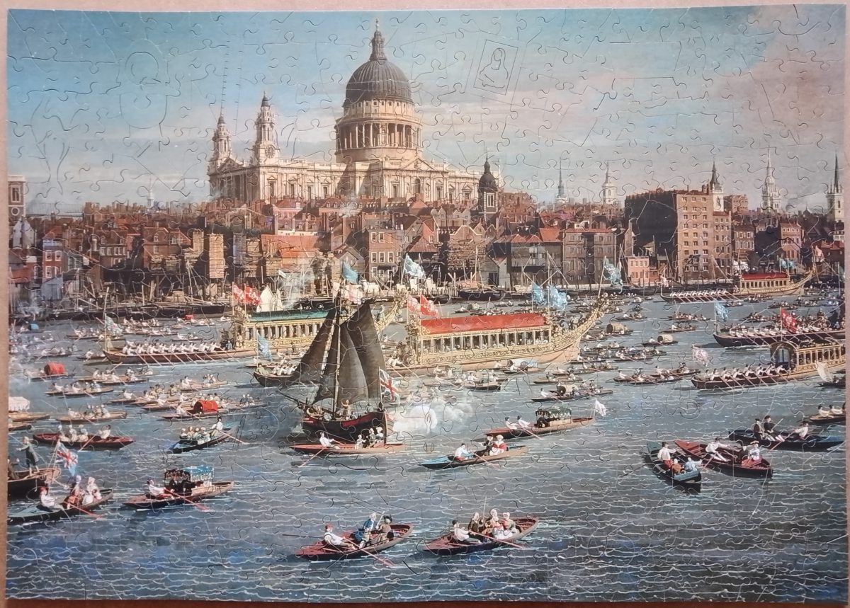 Image of the puzzle 500, Wentworth, London, The Thames with View of the City and St Paul's Cathedral, by Canaletto, Complete, Picture of the puzzle