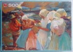 Image of the puzzle 500, Jumbo, Fisherwomen in Valencia, by Joaquín Sorolla, Factory Sealed, Picture of the box