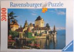 Image of the puzzle 3000, Ravensburger, Switzerland: Castle Oberhofen on Lake Thuner, Sealed Bag, Picture of the box