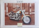 Image of the puzzle 1000, Nathan, Harley Davidson, Fat Boy - Model 1992, by François Bruère, Factory Sealed, Picture of the box