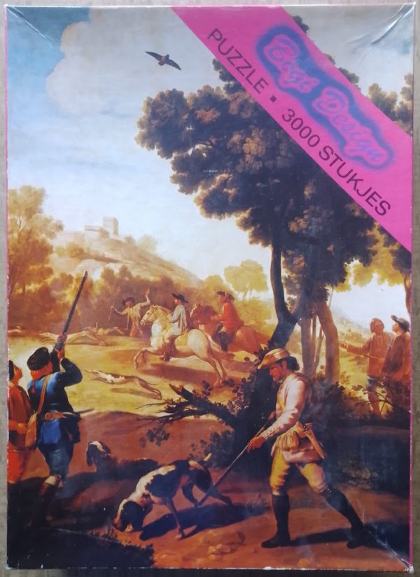 Image of the puzzle 3000, Bogi Design, Partridge Shooting, by Francisco de Goya, Incomplete, Picture of the box