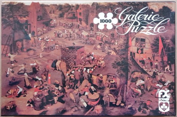Image of the puzzle 1000, F.X. Schmid, Flemish Fair, by Pieter Brueghel the Younger, Incomplete, Picture of the box