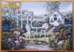 Image of the puzzle 3000, Fame, Garden by the Pond, by Barbara Felisky, Incomplete, Picture of the box