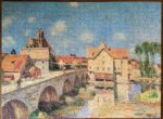 Image of the puzzle 1000, Nathan, The Bridge of Moret, by Alfred Sisley, Complete, Picture of the puzzle