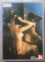 Image of the puzzle 1500, Nathan, Nude and her Mirror, by François Gillet, Complete, Picture of the box