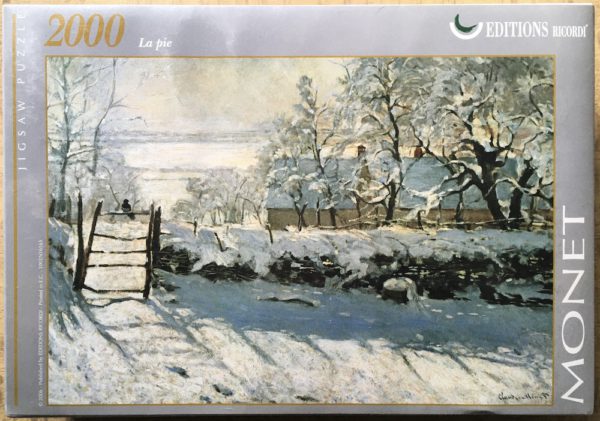 Image of the puzzle 2000, Ricordi, The Magpie, by Claude Monet, Factory Sealed, Picture of the box