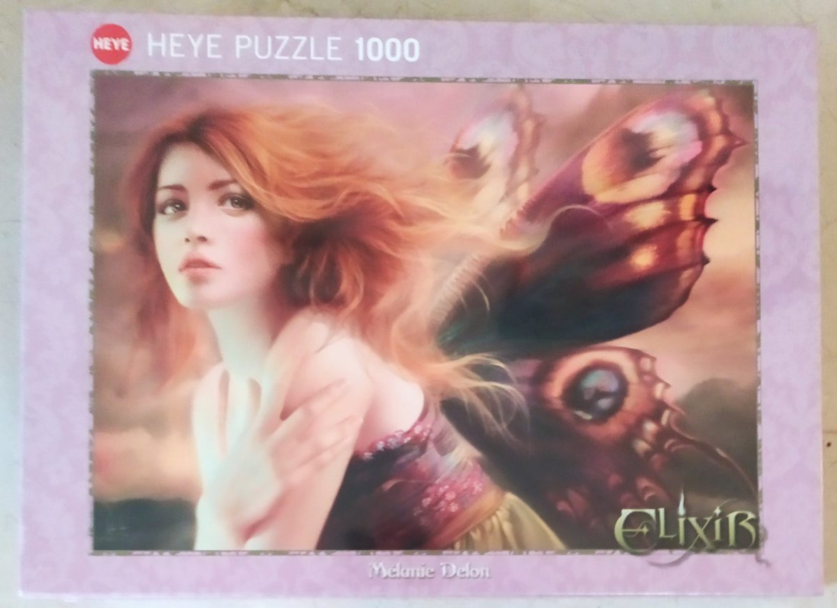 1000, Heye, Butterfly Wings, Mélanie Delon, Factory Sealed, Listed by Barebrain Image of the puzzle 1000, Heye, Butterfly Wings, Mélanie Delon, Factory Sealed, Picture of the box