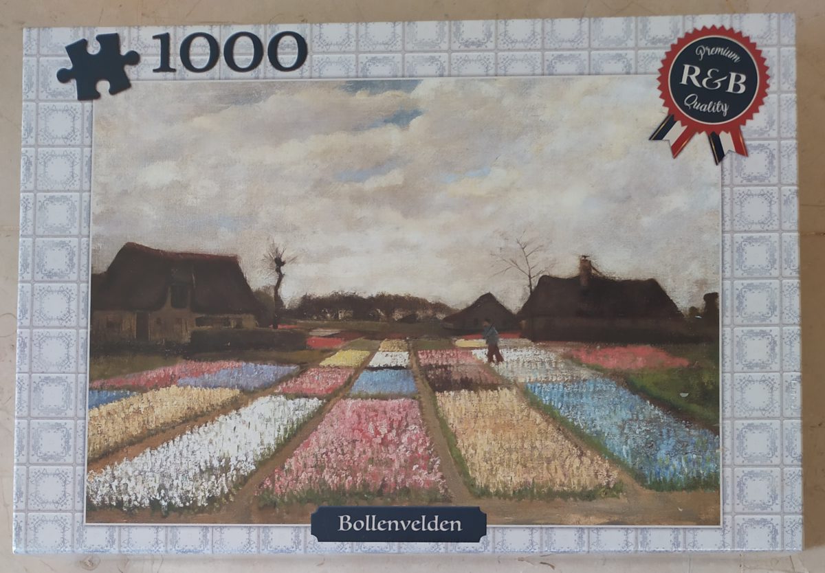 Image of the puzzle 1000, R&B, Flower Beds in Holland, Van Gogh, Factory Sealed, Picture of the box