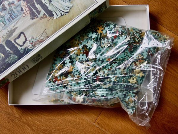 Image of the puzzle 2000, Educa, The Ball Aboard Ship, James Tissot, Sealed Bag, Picture of the bag