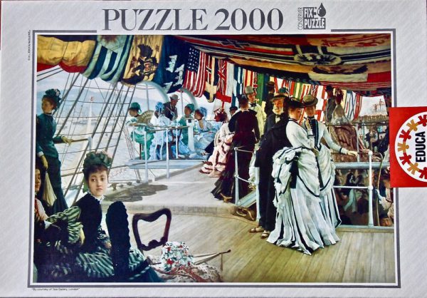 Image of the puzzle 2000, Educa, The Ball Aboard Ship, James Tissot, Sealed Bag, Picture of the box