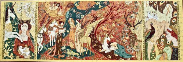 Image of the puzzle 500, Djeco, Unicorn Garden, by Agata Kawa, Complete, Picture of the puzzle