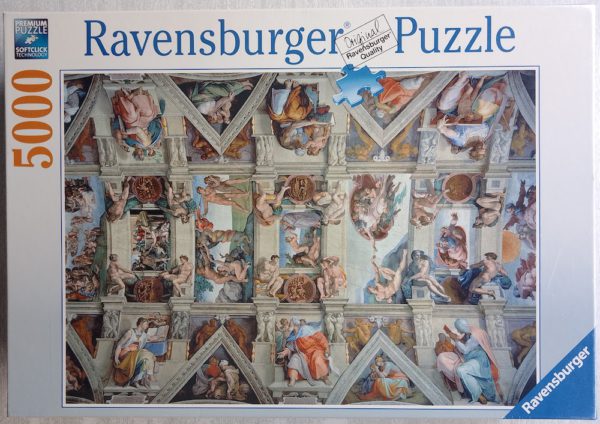 Image of the puzzle 5000, Ravensburger, Sistine Chapel, by Michelangelo, Factory Sealed, Picture of the box