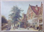 Image of the puzzle 480, White Horse, The Zuiderhavendijk, Enkhuizen, by Cornelis Springer, Complete, Picture of the puzzle