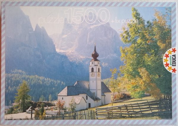 Image of the puzzle 1500, Educa, Dolomites, Italy, Sealed Bag, Picture of the box