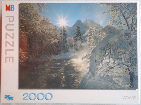 Image of the puzzle 2000, MB, Winter Scene, Factory Sealed, Picture of the box