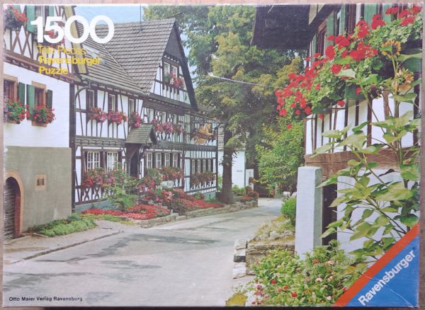 Image of the puzzle 1500, Ravensburger, Sasbachwalden, by Fritz Pahlke, Picture of the box