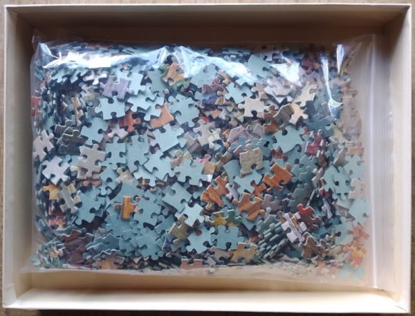 Image of the puzzle 1200, De Vuurbaak, Troubadours in the Knights' Hall, 1394, by Johan Herman Isings, Complete, Picture of the bag