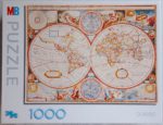 Image of the puzzle 1000, MB, Old World Map, John Speed, Sealed Bag, Picture of the box