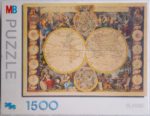Image of the puzzle 1500, MB, New World Map, Nicolas Bailleul, Factory Sealed, Picture of the box
