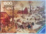 Image of the puzzle 1500, Ravensburger, Winter Scene, by Pieter Brueghel the Younger, Factory Sealed, Picture of the box