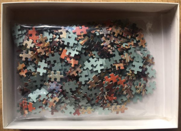 Image of the puzzle 500, Jumbo, A Parisian Flower Market, by Eugène Deully, Complete, Picture of the bag