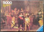 Image of the puzzle 5000, Ravensburger, The Night Watch, Rembrandt, Sealed Bag, Picture of the box