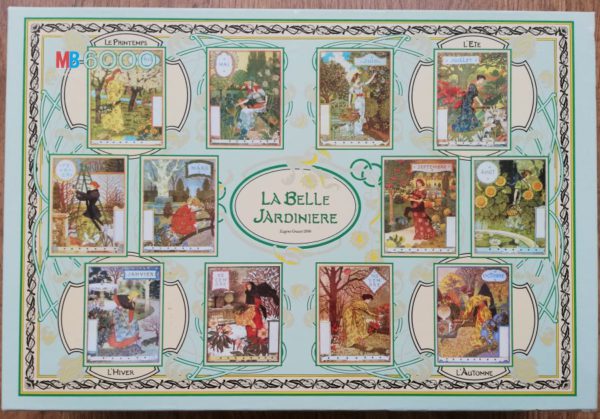Image of the puzzle 6000, MB, The Beautiful Gardener, Calendar 1896, Sealed Bag, Picture of the box