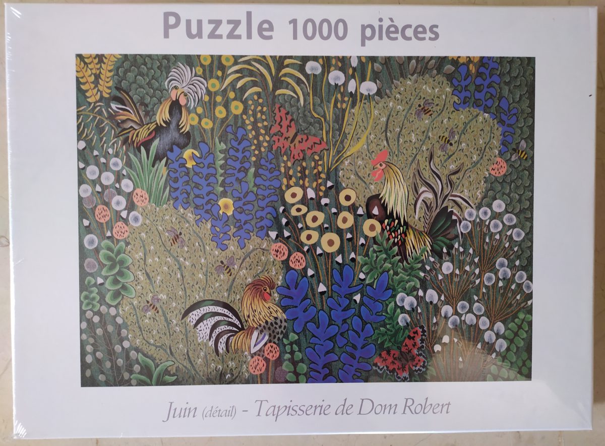 Image of the puzzle 1000, Ferriot Cric, Juin (Detail), by Dom Robert, Factory Sealed, Picture of the box