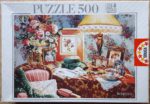 Image of the puzzle 500, Educa, Memory Corner, by Erin Dertner, Incomplete, Picture of the box