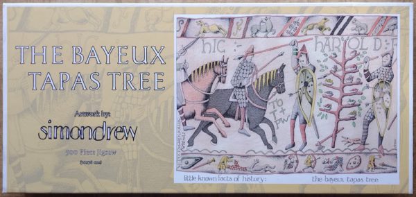 Image of the puzzle 500, All Jigsaw Puzzles, The Bayeux Tapas Tree, by Simon Drew, Complete, Picture of the box