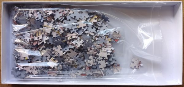 Image of the puzzle 500, All Jigsaw Puzzles, The Bayeux Tapas Tree, by Simon Drew, Complete, Picture of the bag