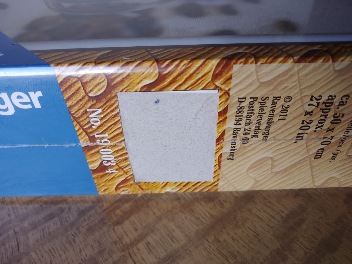 Image of the puzzle 1000, Ravensburger, Coffee Ingredients, Factory Sealed, Detail of the box