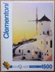 Image of the puzzle 1500, Clementoni, Santorini, Complete, Picture of the box