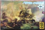 Image of the puzzle 1500, F.X. Schmid, Sea Battle of Trafalgar, by William E. D. Stuart, Incomplete, Picture of the box