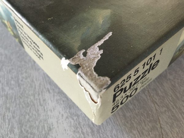 Image of the puzzle 500, Ravensburger, Ship in Distress, by Carl Friedrich Schulz, Complete, Picture of the corner