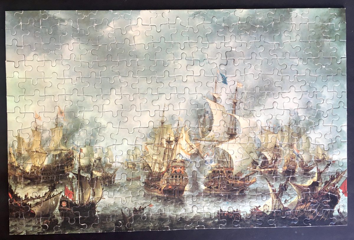 247, Egel, The Battle of Terheide, by Jan Abrahamsz Beerstraten, Complete, Listed by Vintage Art Puzzles Image of the puzzle 247, Egel, The Battle of Terheide, by Jan Abrahamsz Beerstraten, Complete, Picture of the puzzle