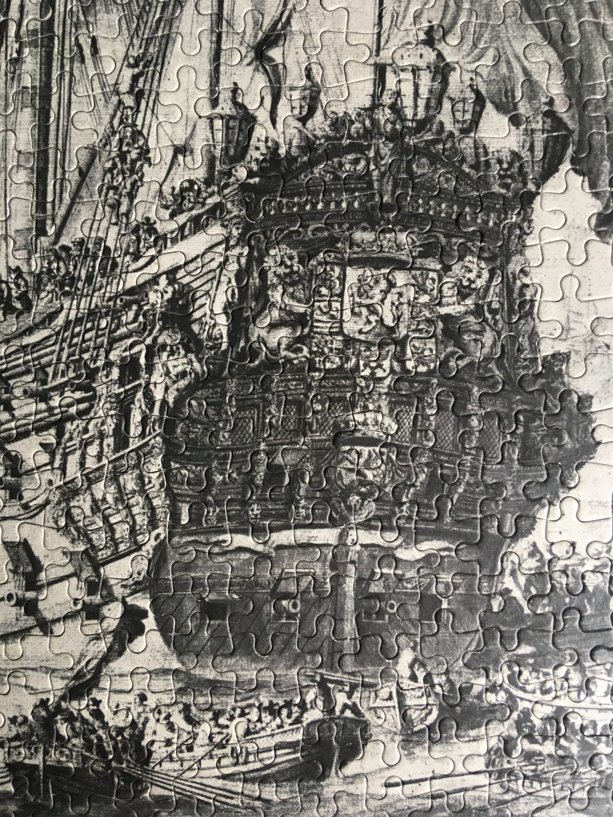 Image of the puzzle 1000, Egel, The Seven Provinces, by Willem van de Velde the Elder, Complete, Detail of the puzzle